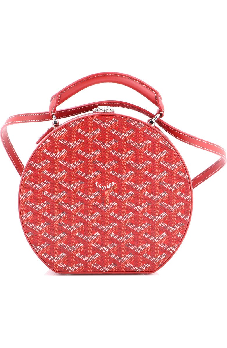 Pre-Owned Goyard Alto Hatbox Bag Coated Canvas, Main, color, Red