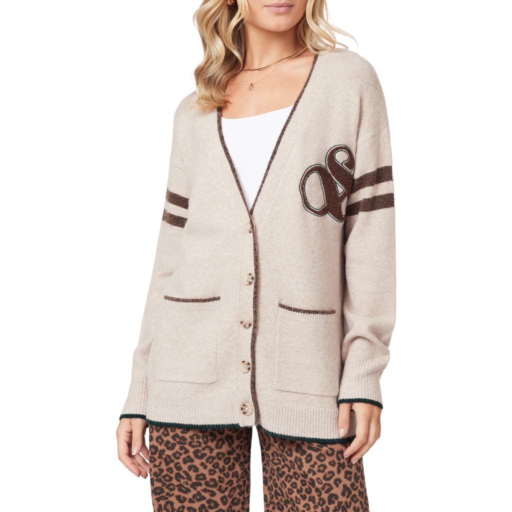 Scotch & Soda Varsity Cardigan In White