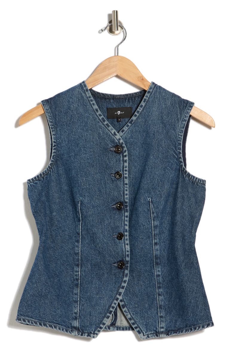 Denim Vest, Alternate, color, SAVANNAH