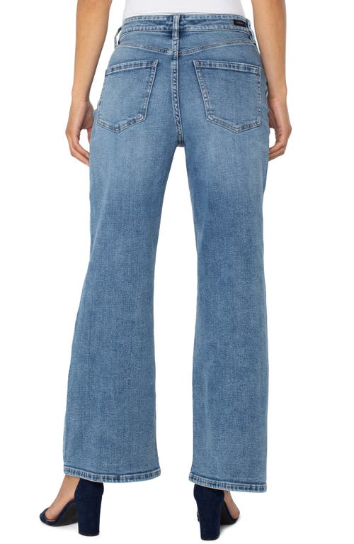 Liverpool Los Angeles Petite Stride High-rise Wide-leg Jeans In Carbon Canyon