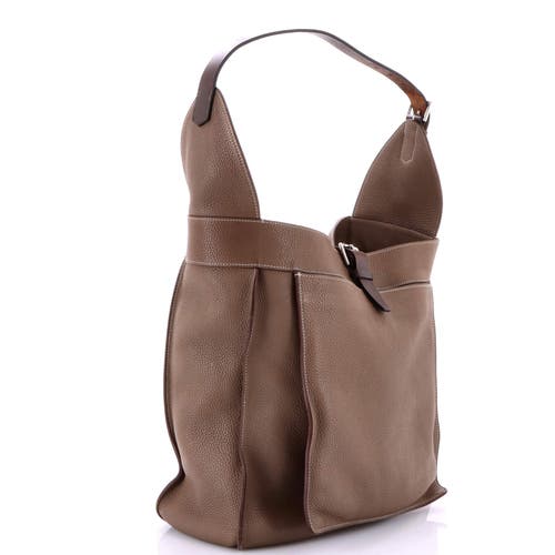 Pre-owned Hermes Hermes Marwari Bag Clemence Gm In Brown