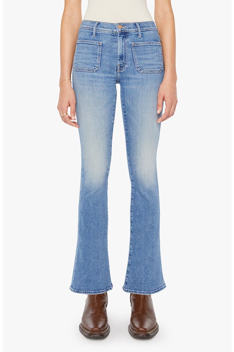 The Weekend Patch Pocket Flare Leg Jeans, Main, color, POPPIN WHEELIES