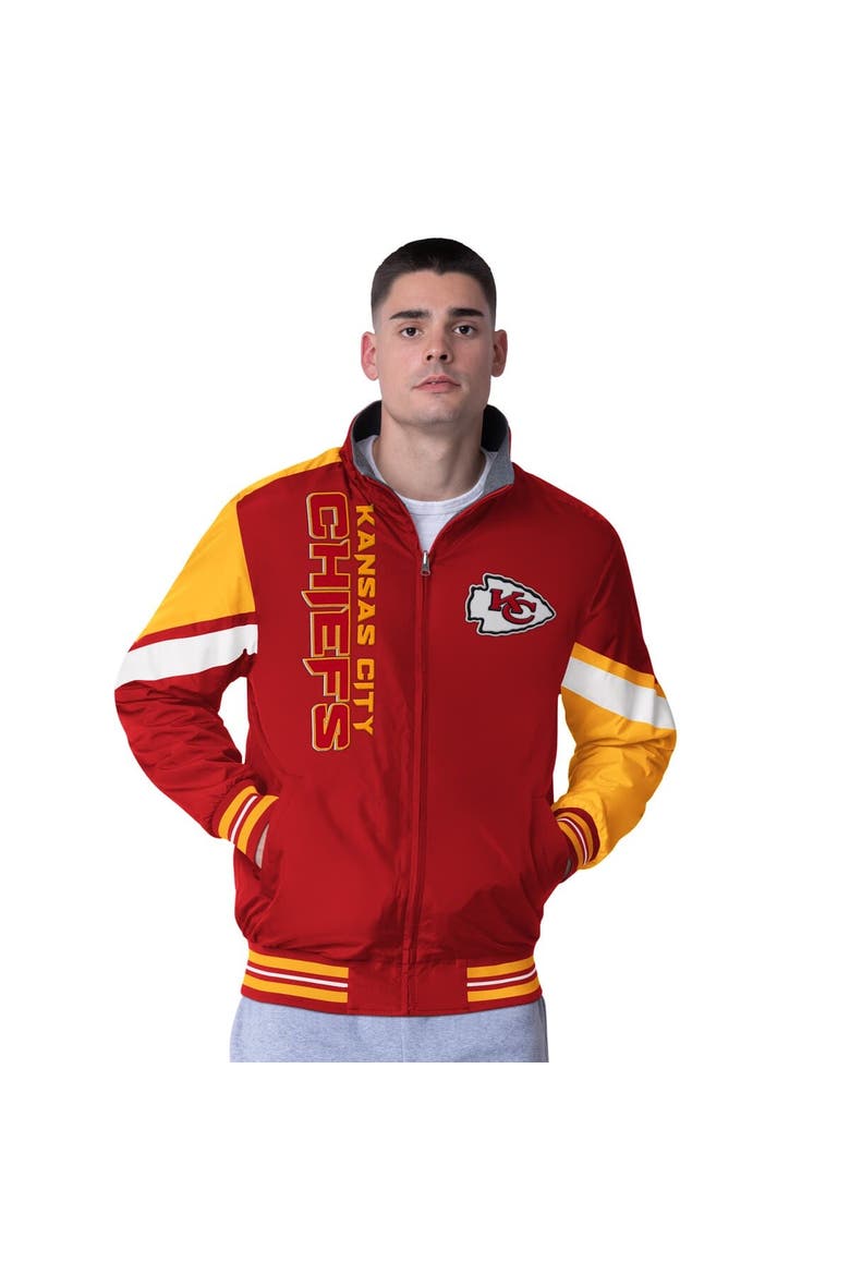 Men's G-III Extreme Red/Heather Gray Kansas City Chiefs Strong Arm Reversible Full-Zip Jacket, Main, color, Red