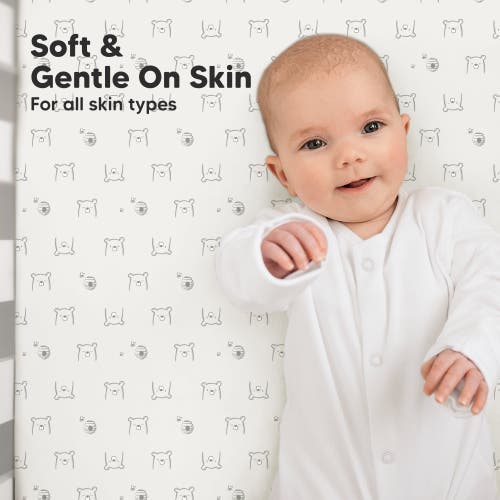 Keababies Soothe Fitted Crib Sheet In Bumble Bear
