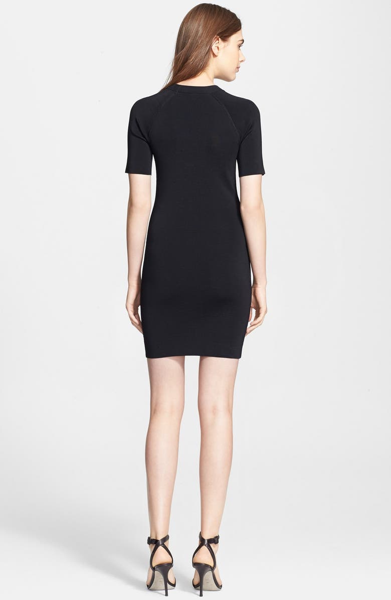 alexanderwang.t T by Alexander Wang Ribbed Crewneck Dress, Alternate, color, 