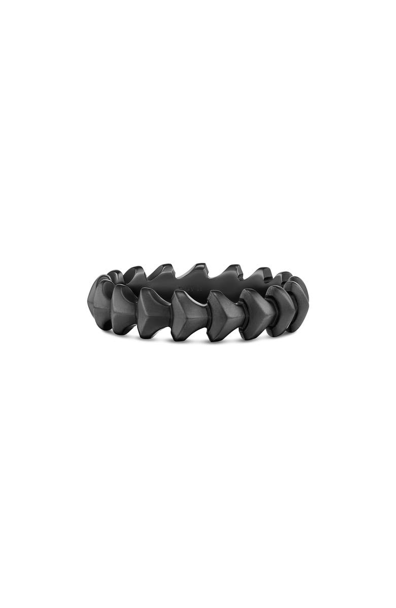 Men's Armory Band Ring in Black Titanium, 6.2mm