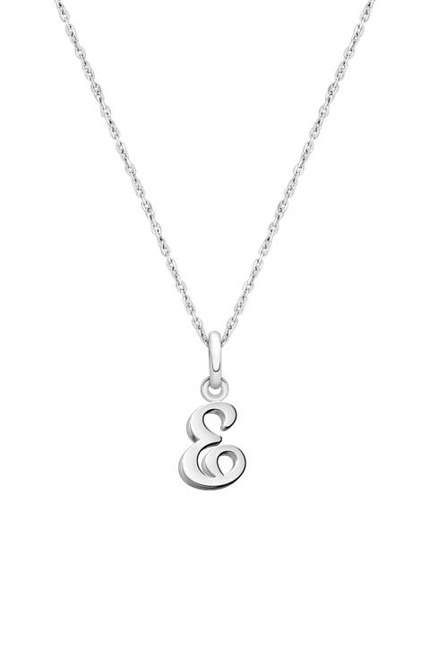 Sterling Silver Initial 12-14" Necklace