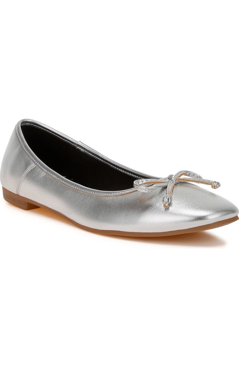 Rag & Co Ipara Ballet Flat, Main, color, Silver
