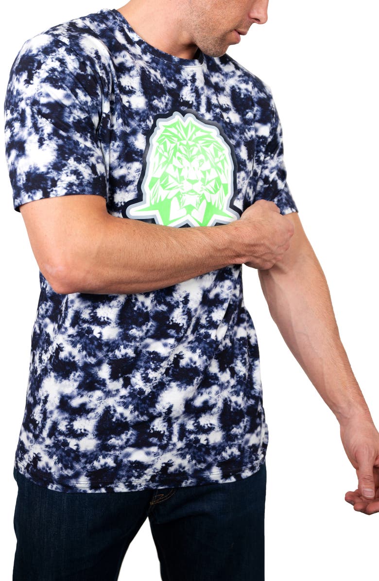 Maceoo Tie Dye Stretch Cotton Graphic Tee, Alternate, color, Blue