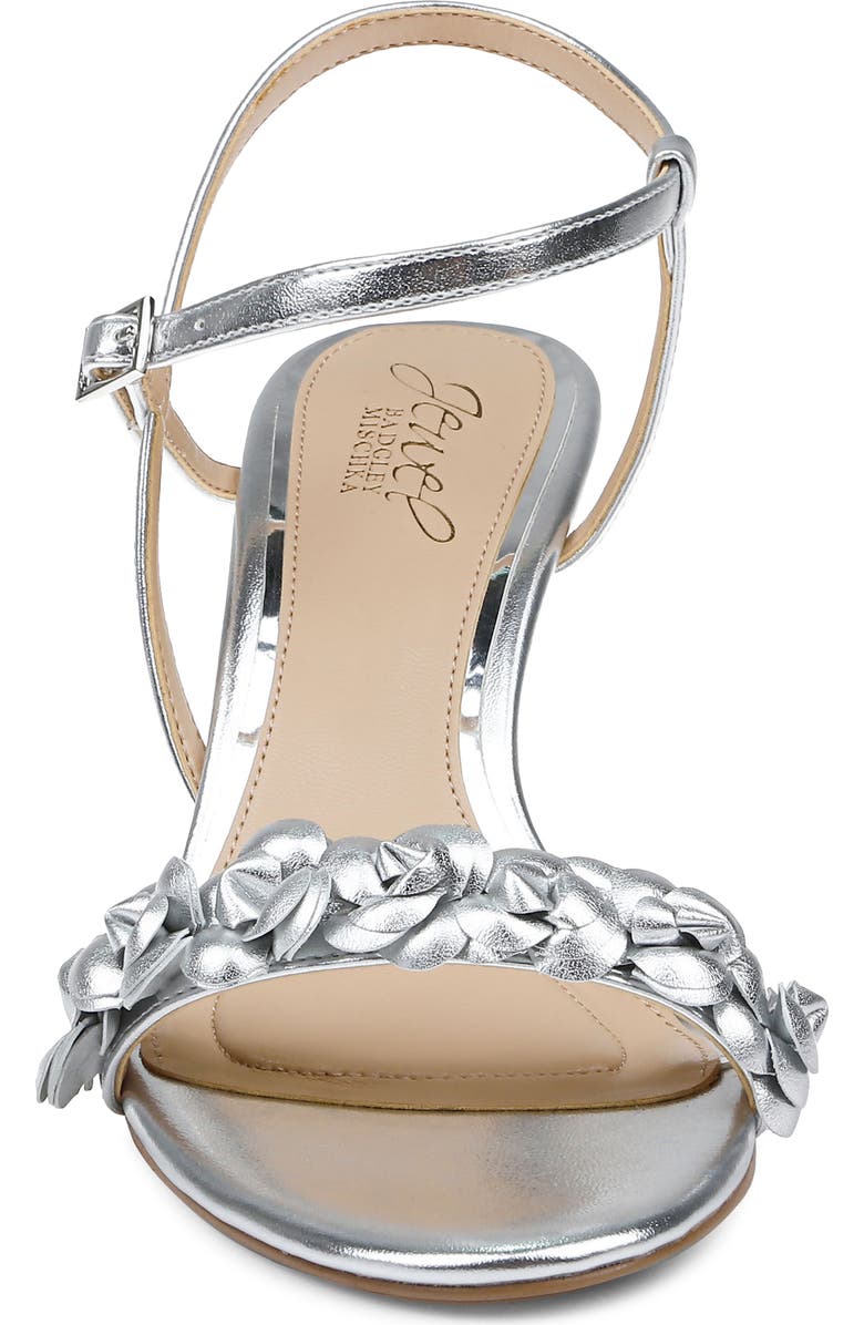 Jewel Badgley Mischka Saylor Ankle Strap Sandal, Alternate, color, Silver Metallic