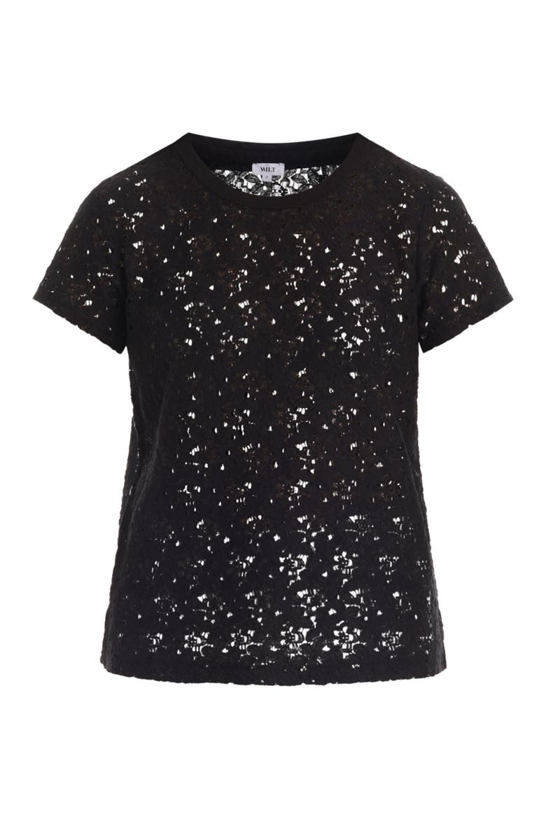 Baby Fit Lace Tee, Alternate, color, Black