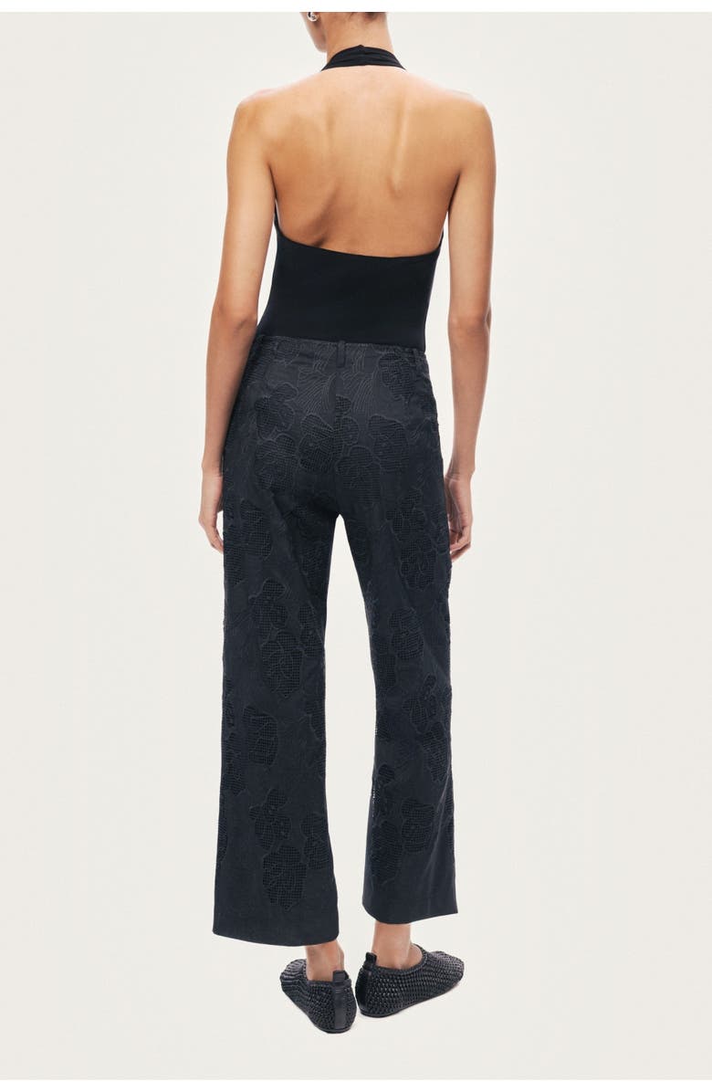 Nocturne Printed Relaxed Straight-Leg Pants, Alternate, color, Black