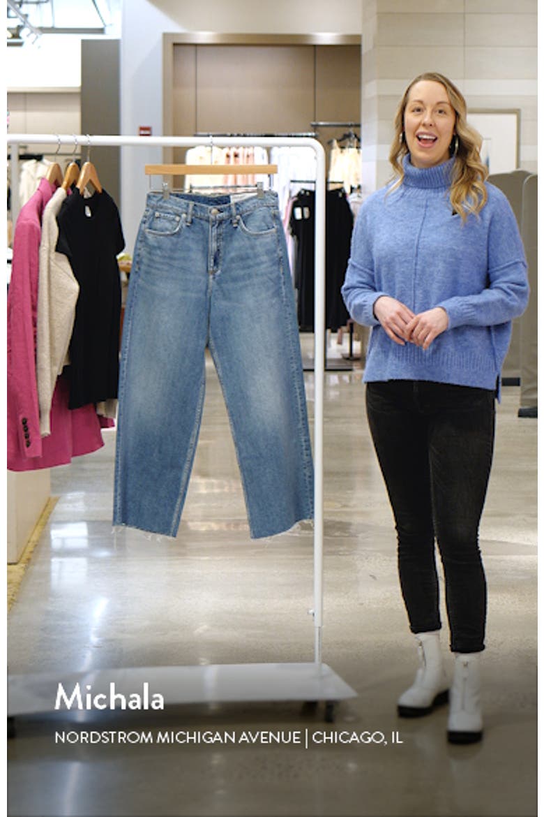 Andi Raw Hem High Waist Ankle Wide Leg Jeans video