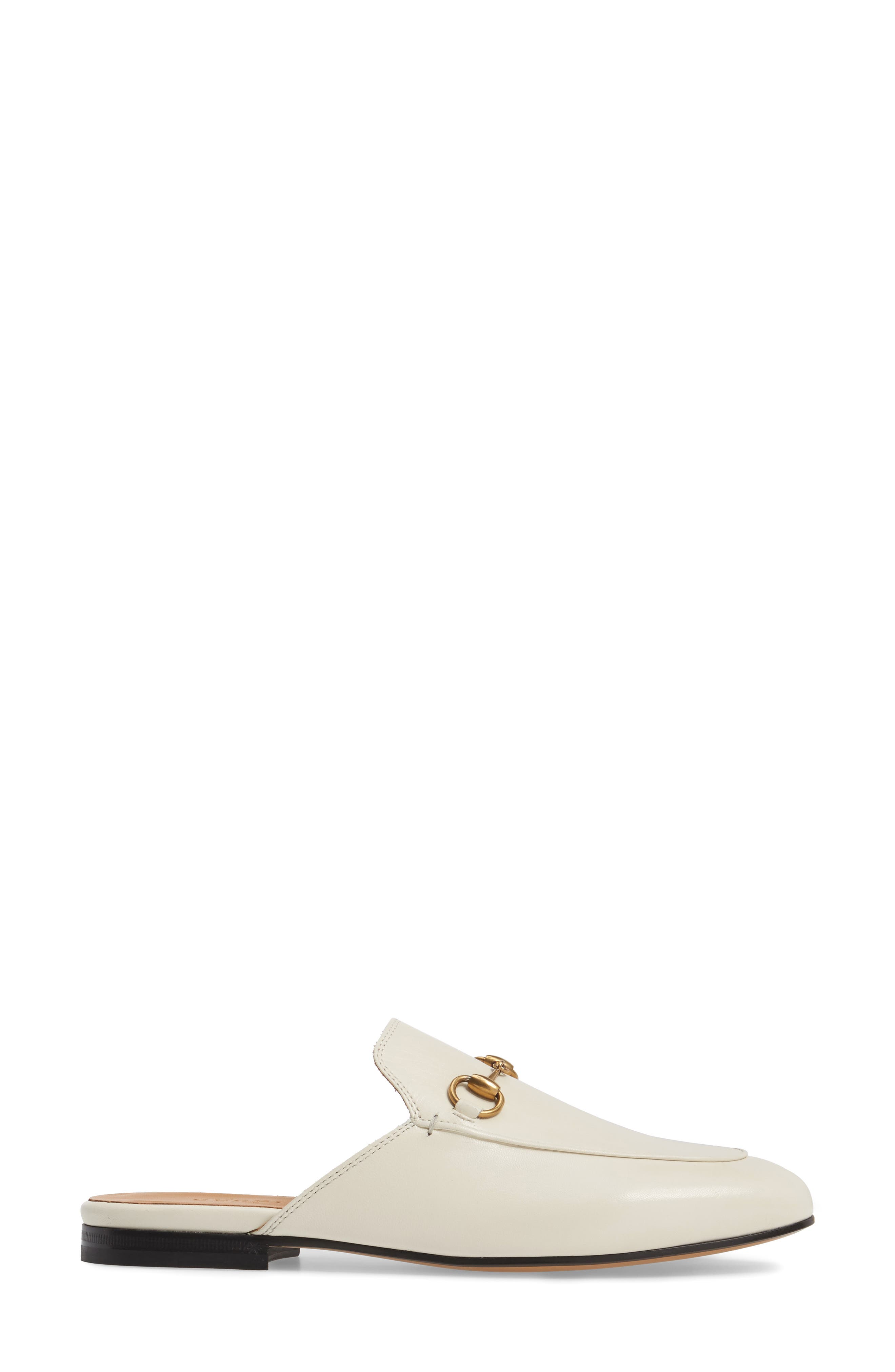 Princetown Loafer Mule, Alternate, color, WHITE LEATHER