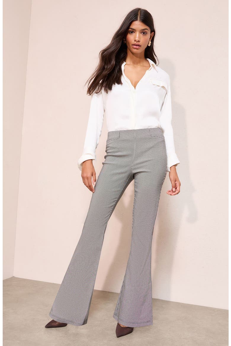 Houndstooth Flare Pull-On Pants, Alternate, color, BLACK MULTI