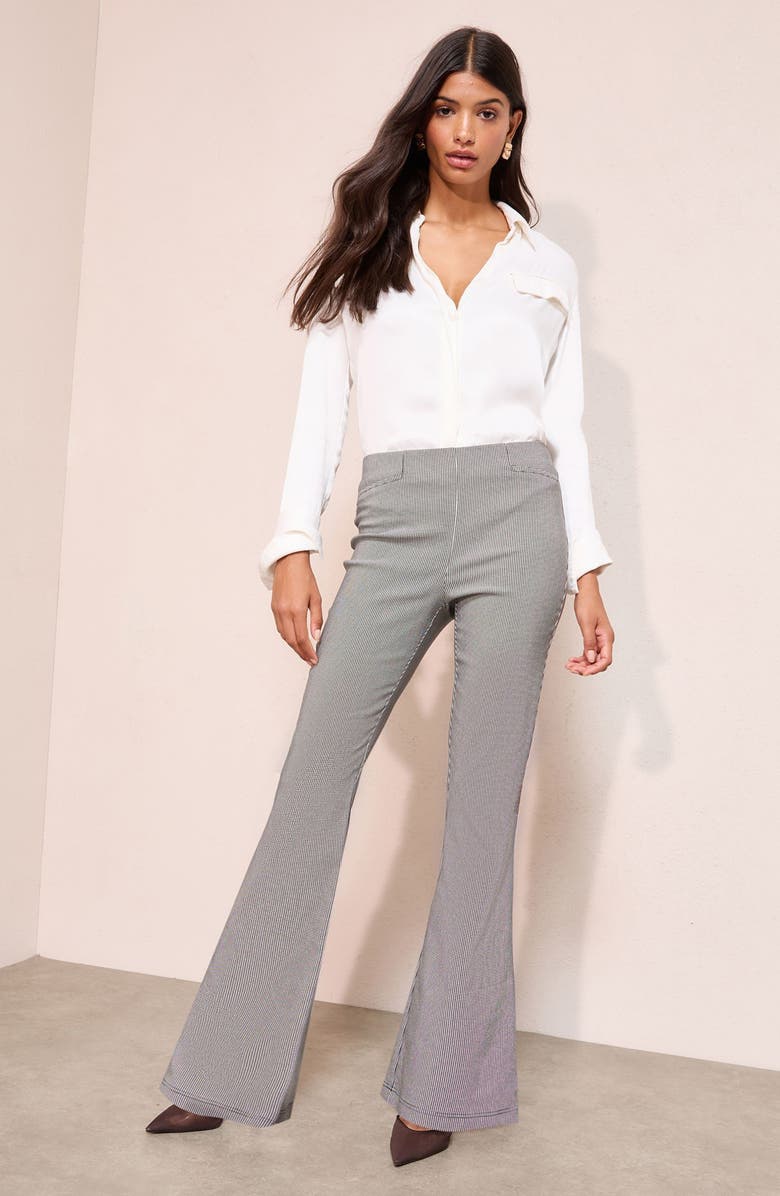 Friends Like These Houndstooth Flare Pull-On Pants, Alternate, color, Black Multi