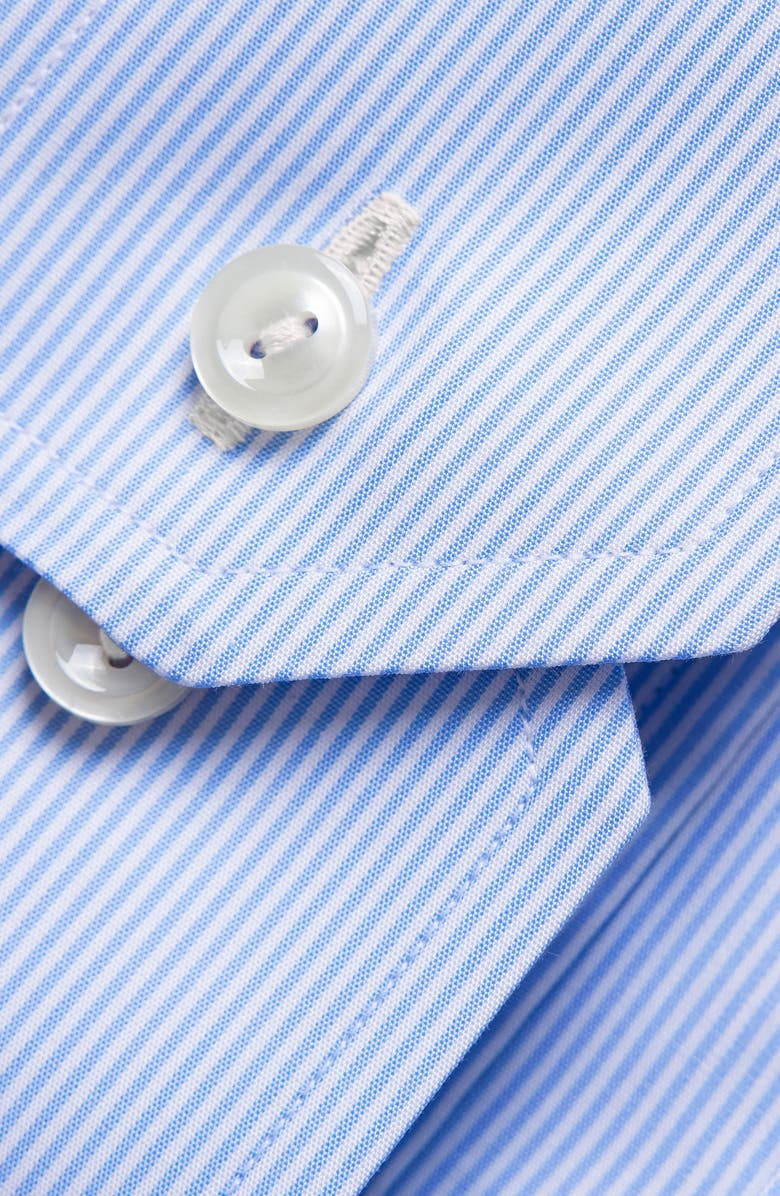 Eton Slim Fit Stripe Dress Shirt, Alternate, color, Light Blue/ White
