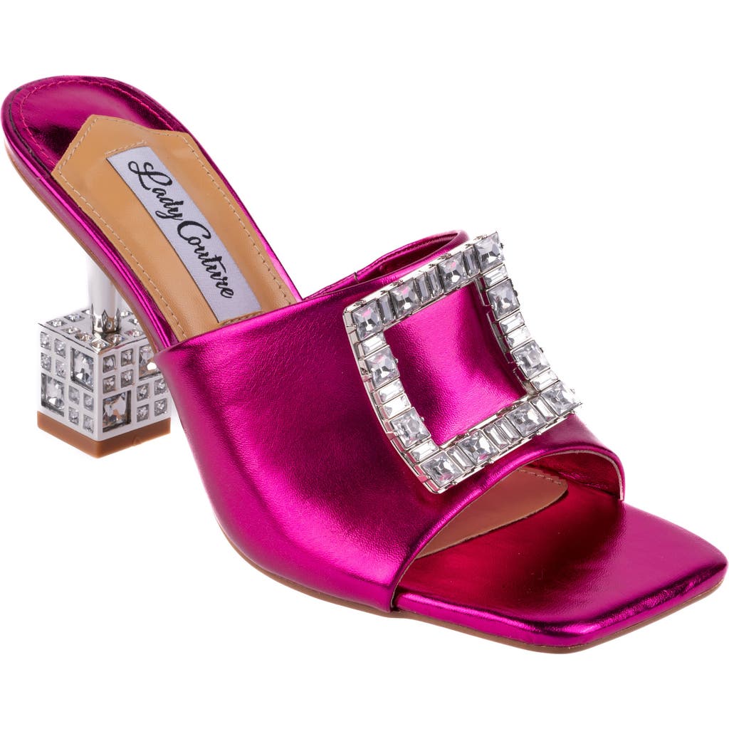 Lady Couture Casino Slide Sandal In Pink