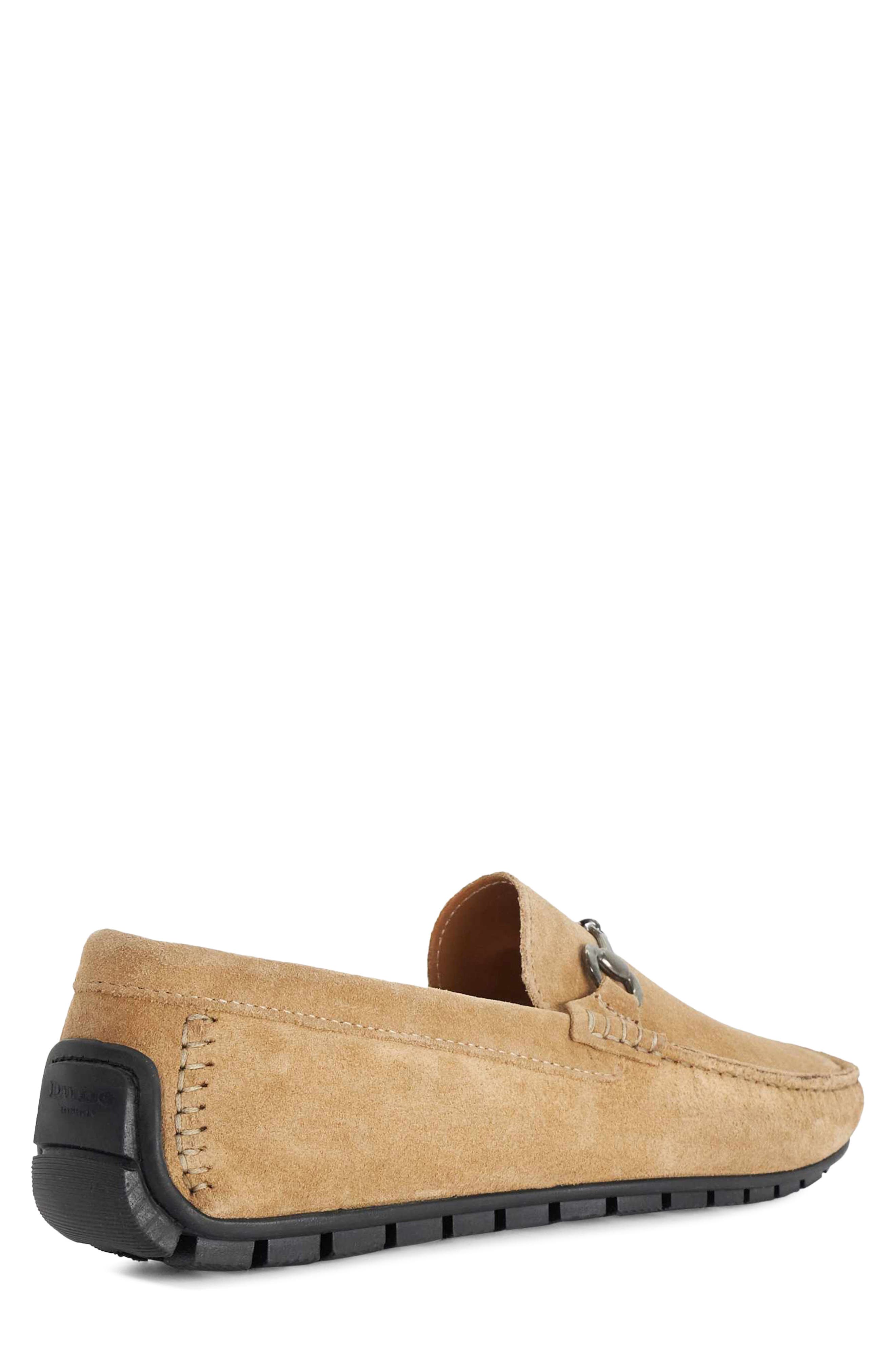 Dune London Brackon Leather Bit Loafer, Alternate, color, Taupe/ Suede