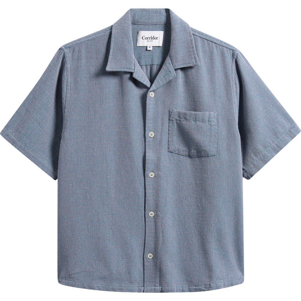 Corridor Camp-collar Textured-cotton Shirt