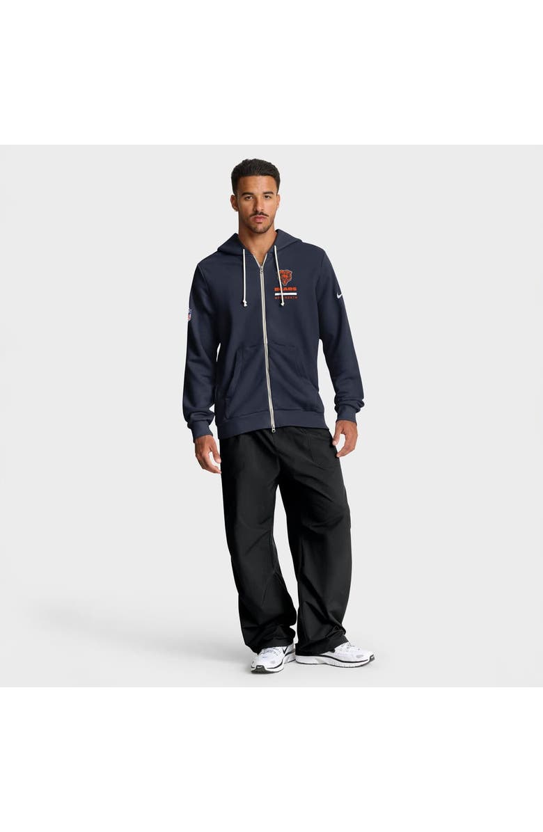 Nike Men's Nike Navy Chicago Bears Sideline Utility Player Performance Full-Zip Hoodie, Alternate, color, Navy