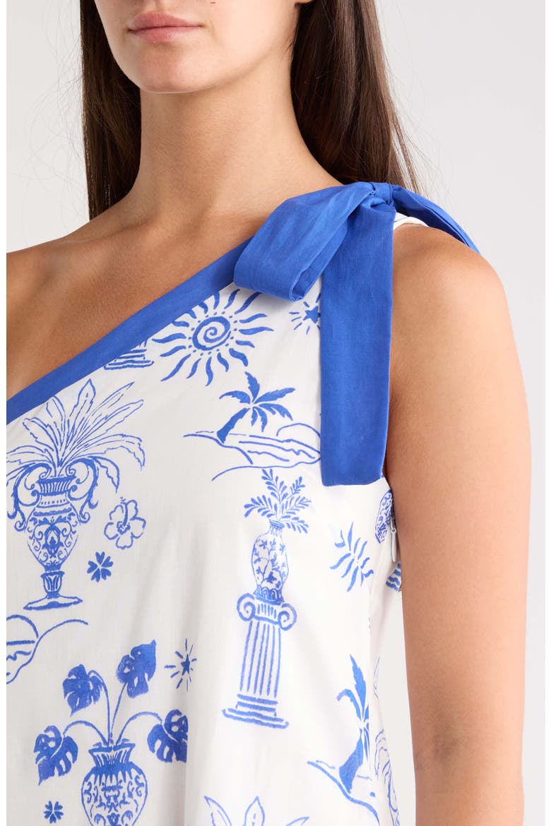 Alvina Tropics Nicol One-Shoulder Maxi Dress, Alternate, color, BLUE-WHITE