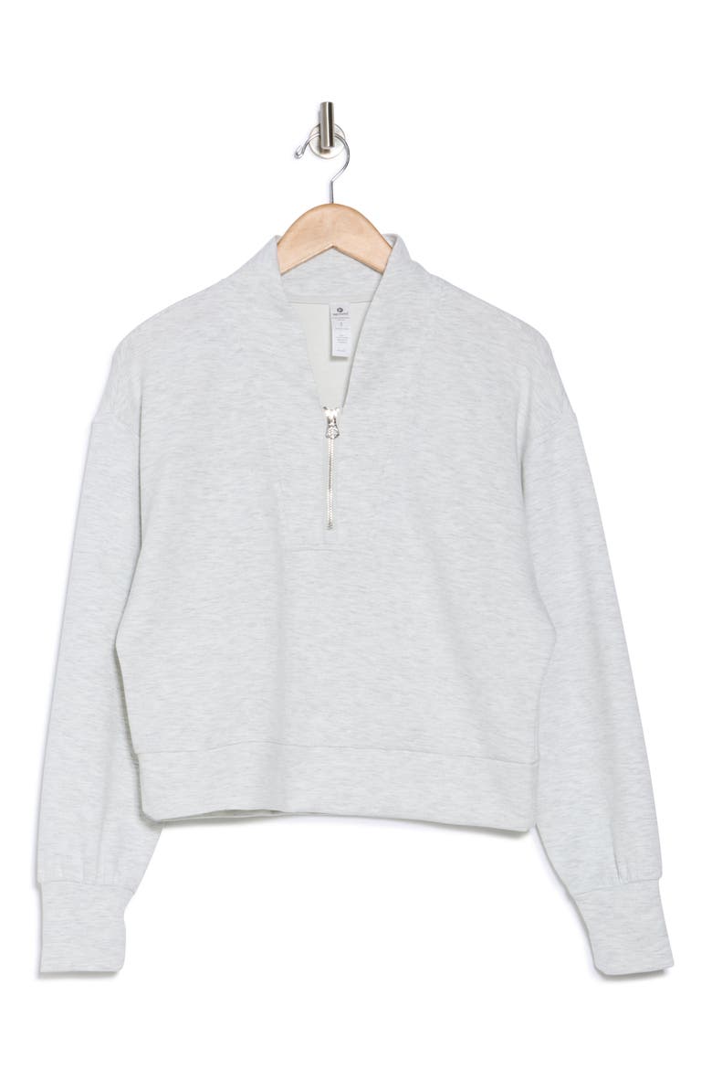 Supercharge Scuba Knit Half Zip Pullover, Alternate, color, HEATHER LIGHT GREY