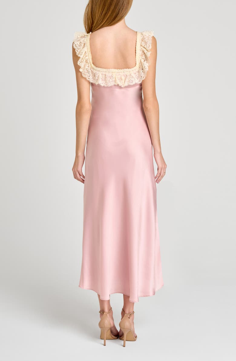 WAYF Ella Lace Trim Slipdress, Alternate, color, Pink