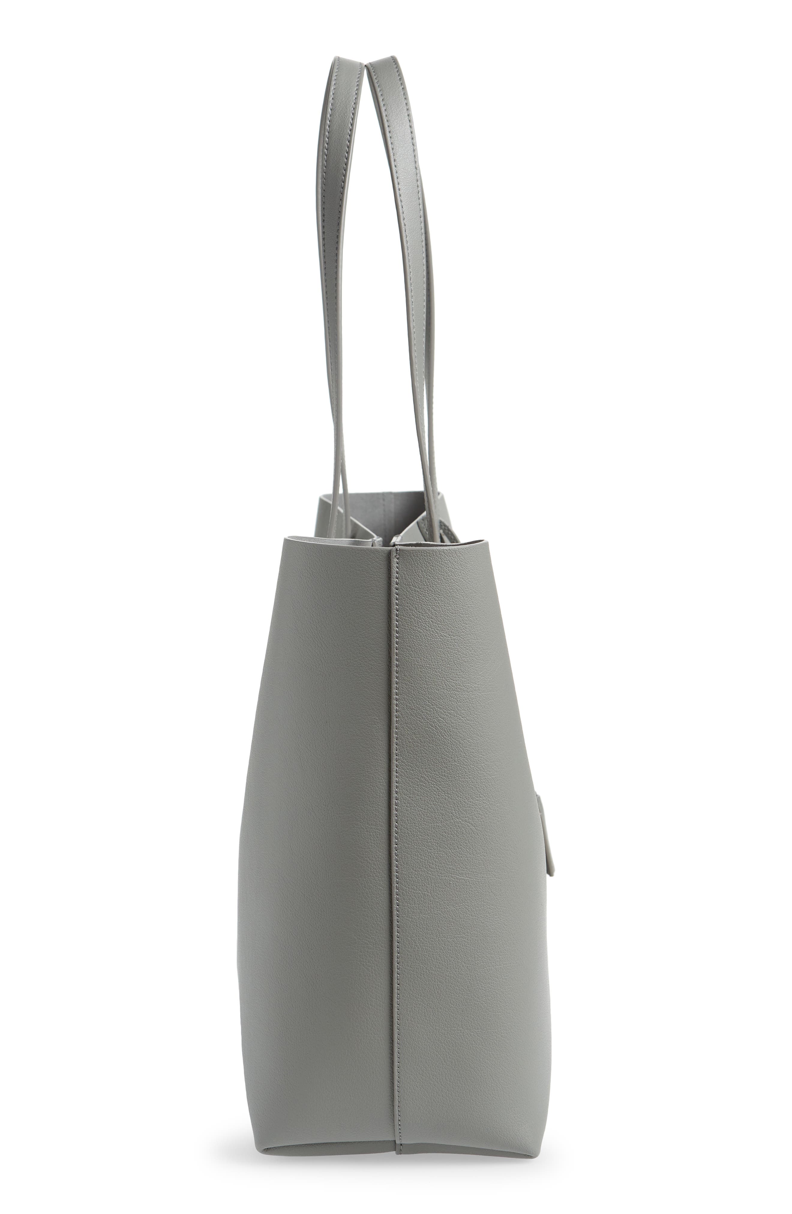 Saint Laurent Medium East/West Leather Shopping Tote, Alternate, color, 