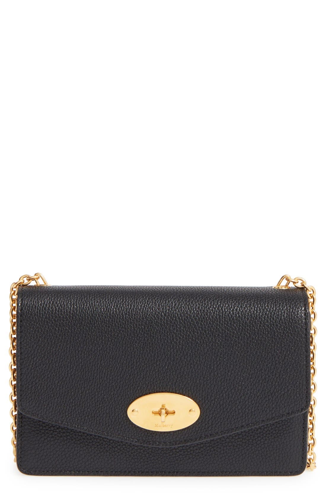 Mulberry 'Postman's Lock' Leather Crossbody Clutch, Main, color, 