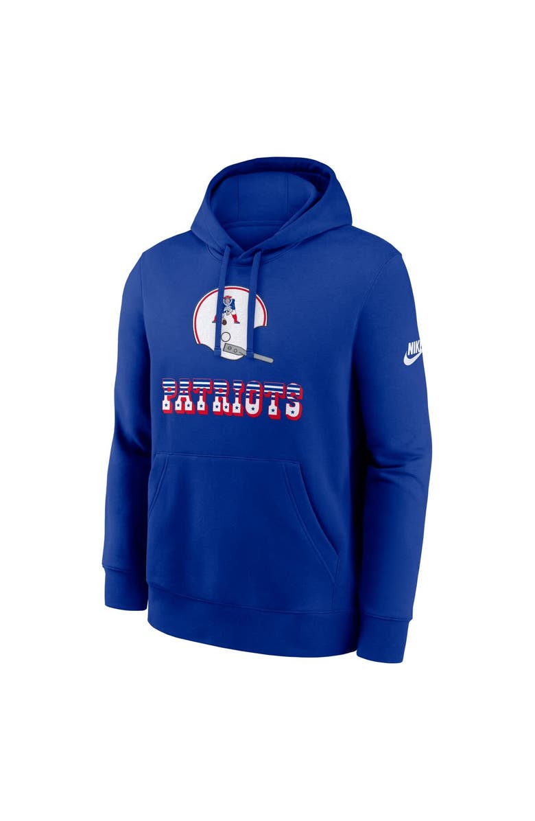 Nike Men's Nike Royal New England Patriots Best Season Rewind Club Pullover Hoodie, Alternate, color, Royal