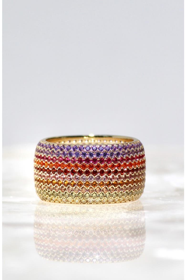Billionaire Ring, Alternate, color, Rainbow Ember