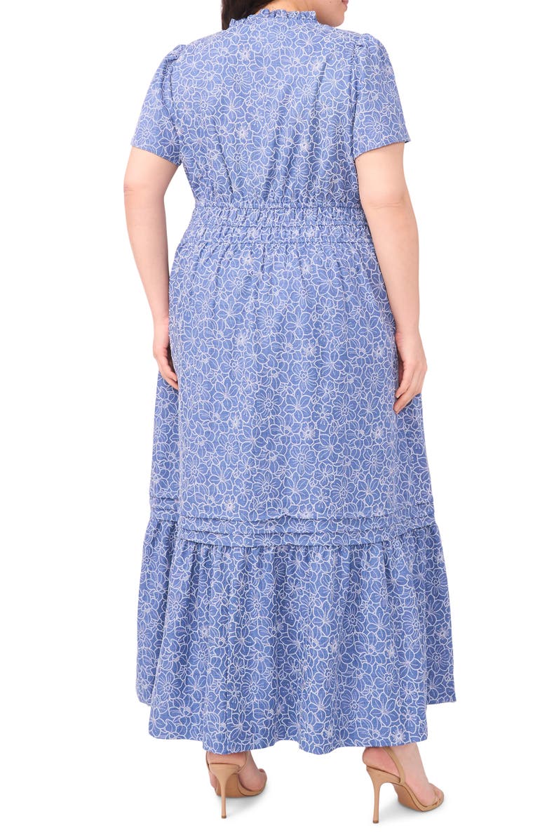 CeCe Daisy Chambray Maxi Dress, Alternate, color, Classic Navy
