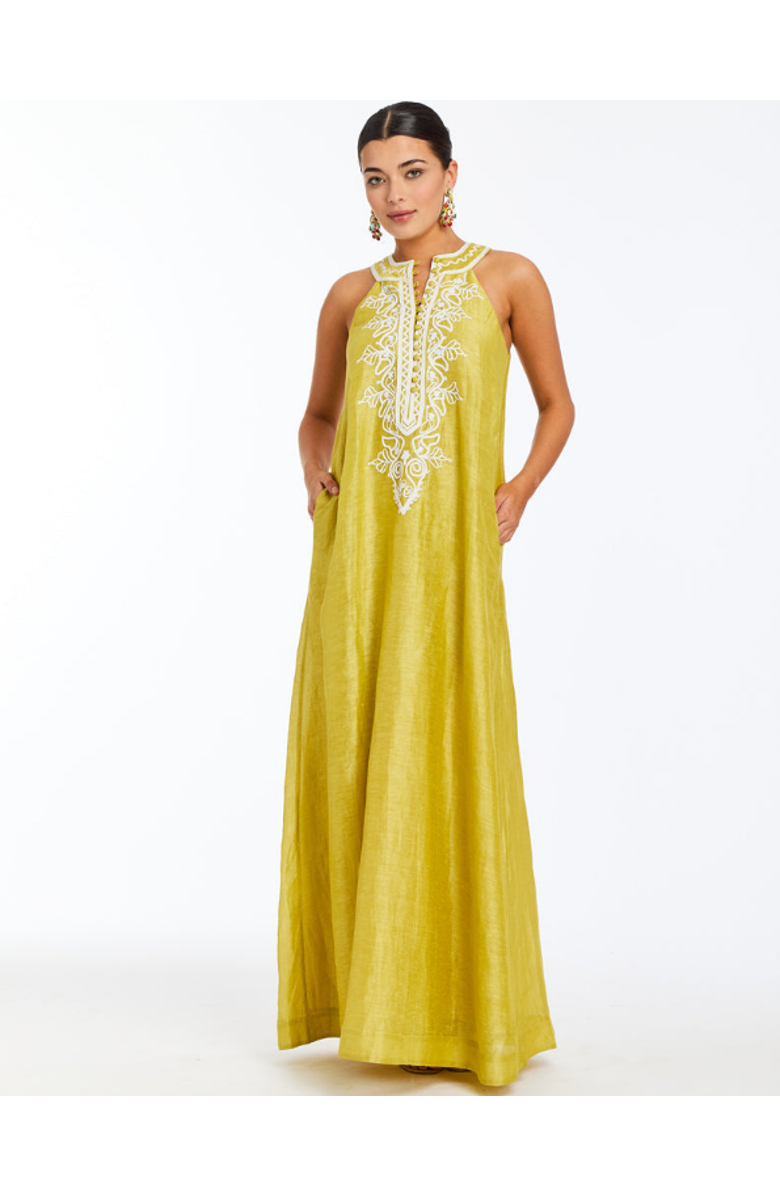 Mestiza New York Merida Barong Gown, Main, color, Yellow