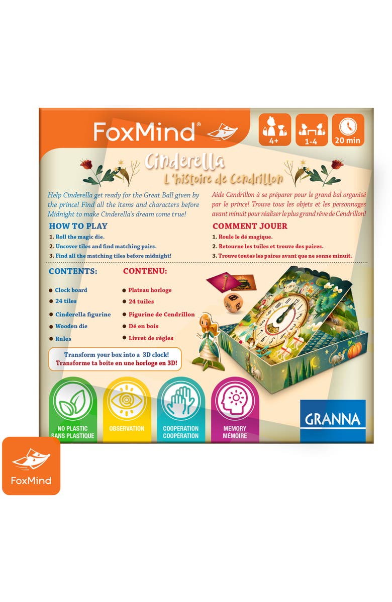 FoxMind Cinderella Foxmind Games, Granna Fairytale Series Tilelaying Boardgame, Alternate, color,