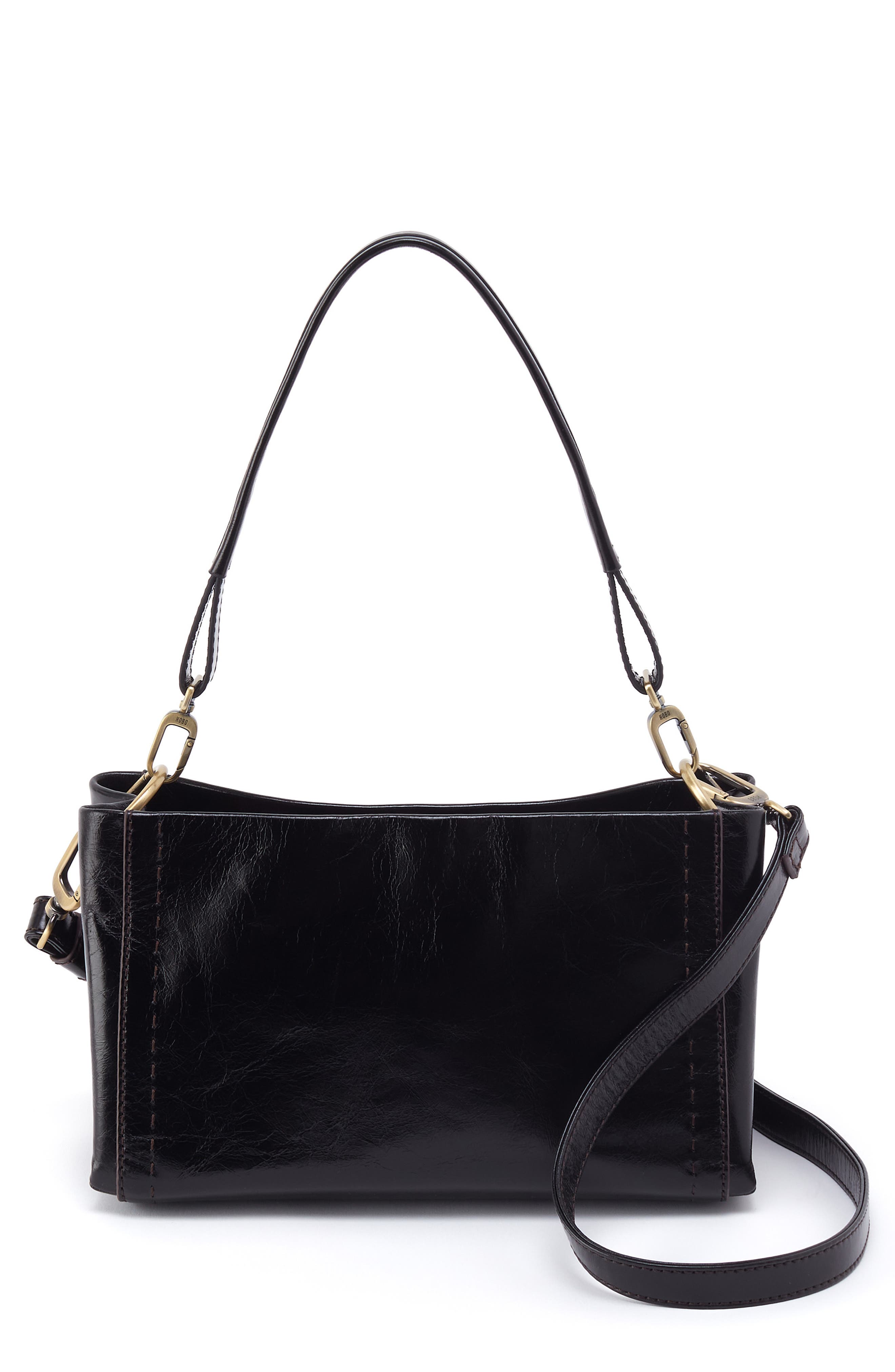 HOBO Seneca Leather Crossbody Bag, Main, color, Black