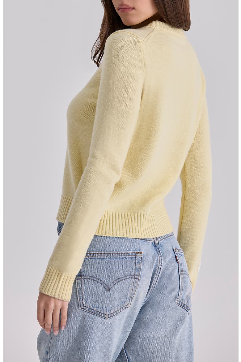 Abbie Lemon Merino Wool & Cashmere Blend Sweater, Alternate, color, LEMON