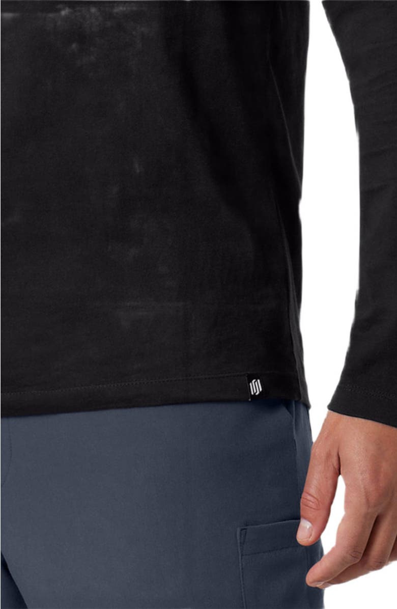 JAANUU Regen Men's Organic Cotton Underscrub, Alternate, color, Black