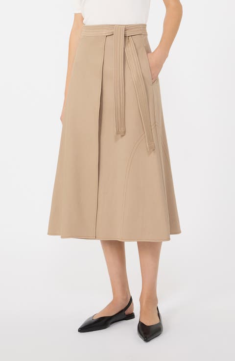 Rane Tie Waist Midi Skirt