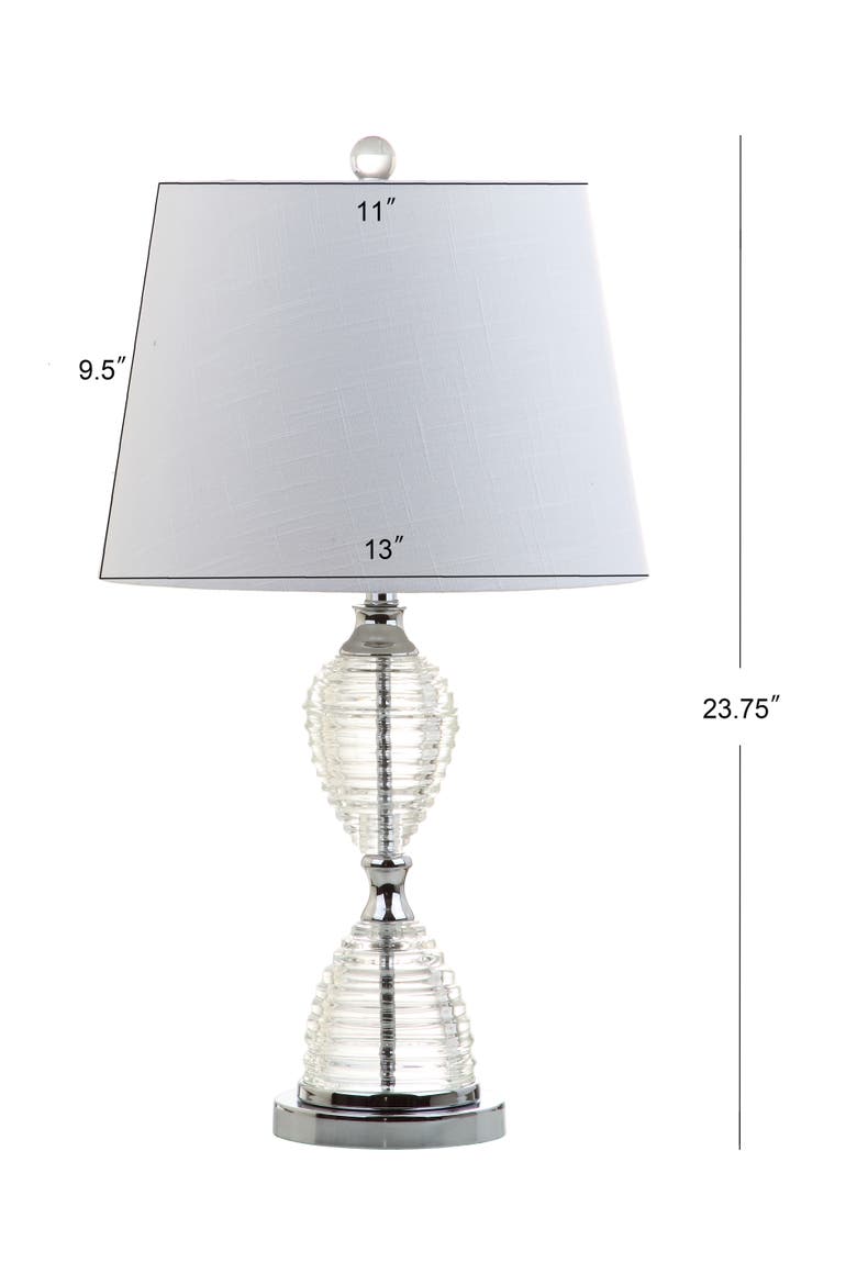 Aubrey 24" Crystal LED Table Lamp, Clear, Alternate, color, Clear