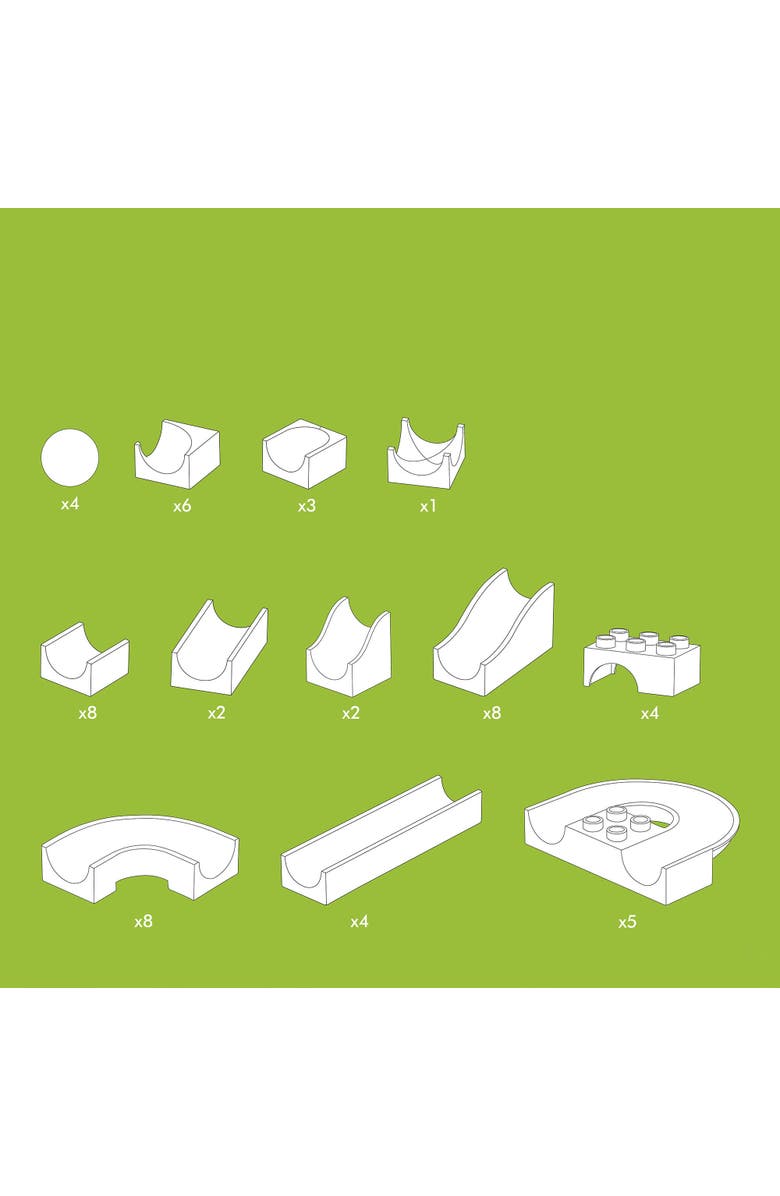 Hubelino Marble Run Expansion Set, 55 Piece STEM Building Toy for Kids 4+, Compatible Ball Run and Marble Maze, Made in Germany, Alternate, color, Multi