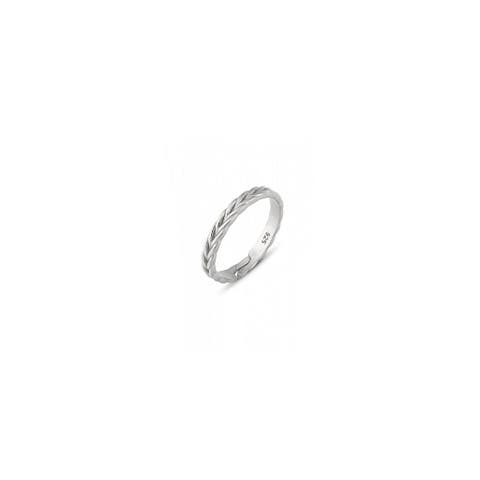 Braided Design Adjustable Sterling Silver Band Ring