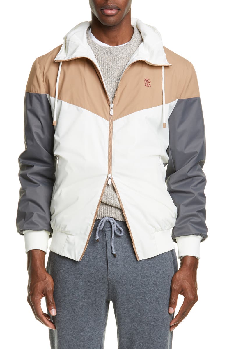 Brunello Cucinelli Colorblock Windbreaker, Main, color,
