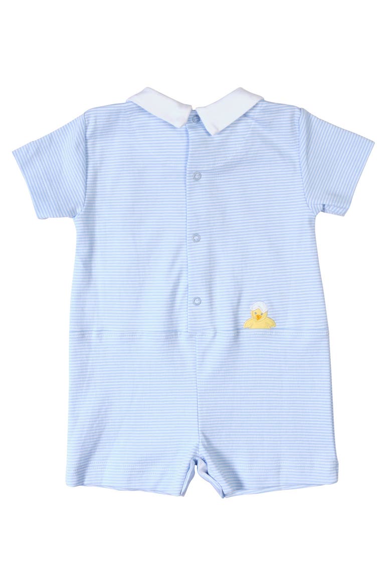 Stripe Knit Shortall With Chick, Alternate, color, Light Blue/White