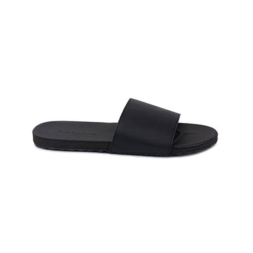 Feelgoodz Banyan Rubber Spa/Shower Slide Sandals, Alternate, color, Black