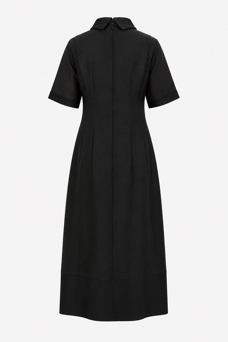 Jadiyn Midi Dress, Alternate, color, BLACK