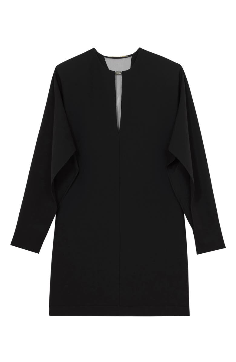 Reiss Atelier Lula Sheer Back Detail Long Sleeve Dress, Alternate, color, Black