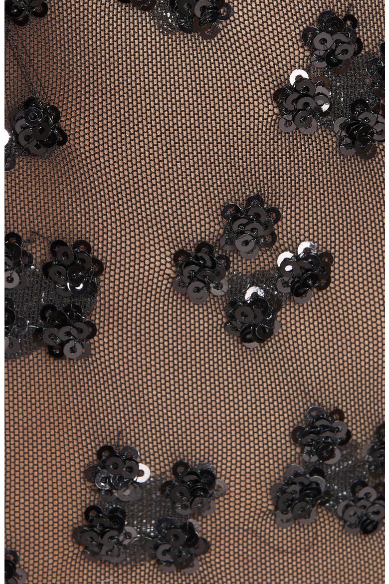 Sequin Jersey Bodysuit, Alternate, color, BLACK