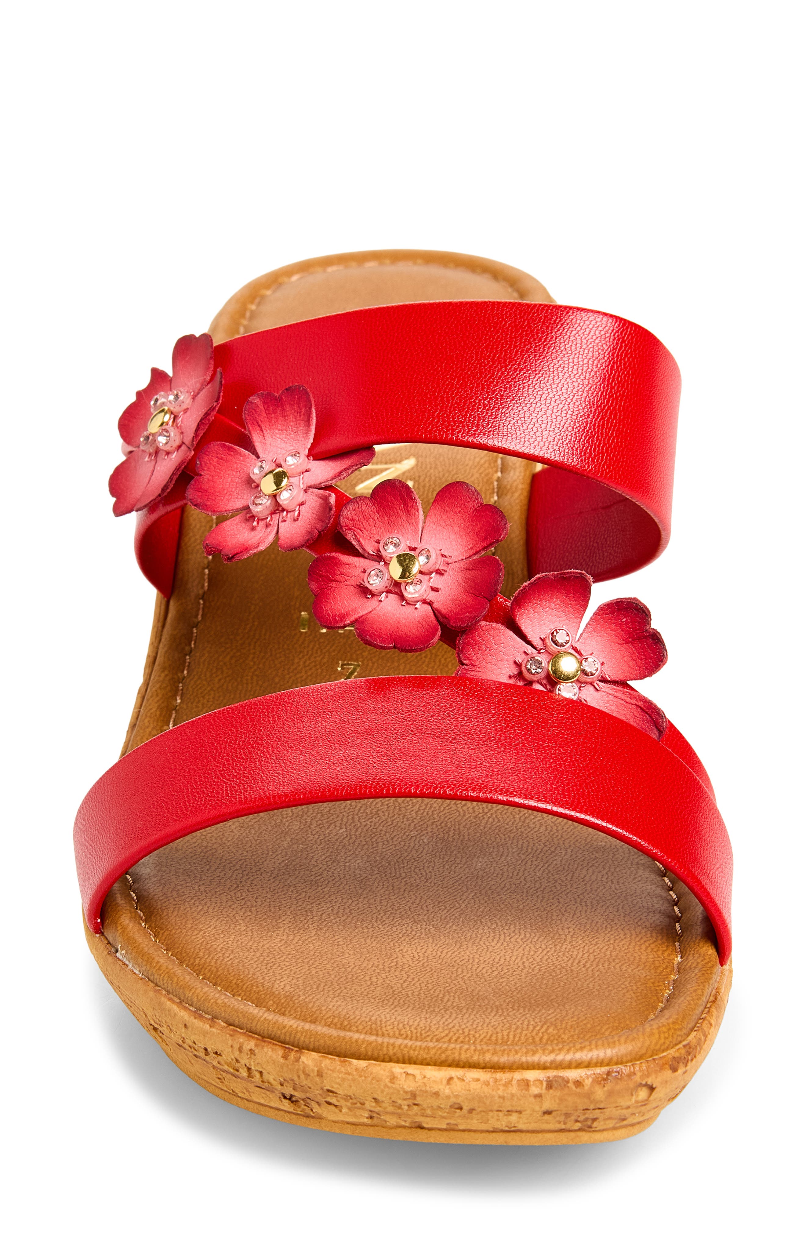 Niva Wedge Sandal, Alternate, color, RED