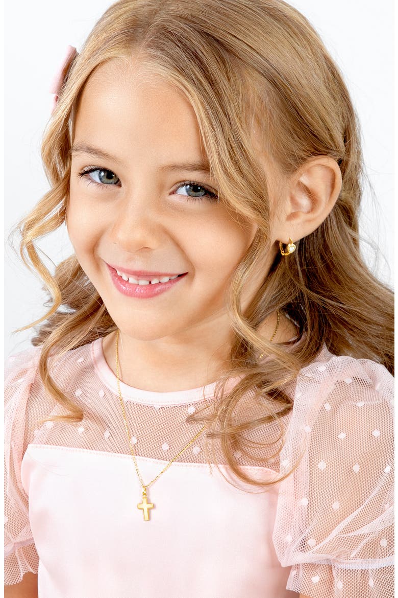 14K Gold Regal Cross 12-14" Necklace, Alternate, color, 14K Yellow Gold